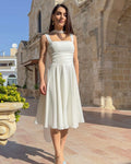 Elegant White Lariette Dress – with a sophisticated design
