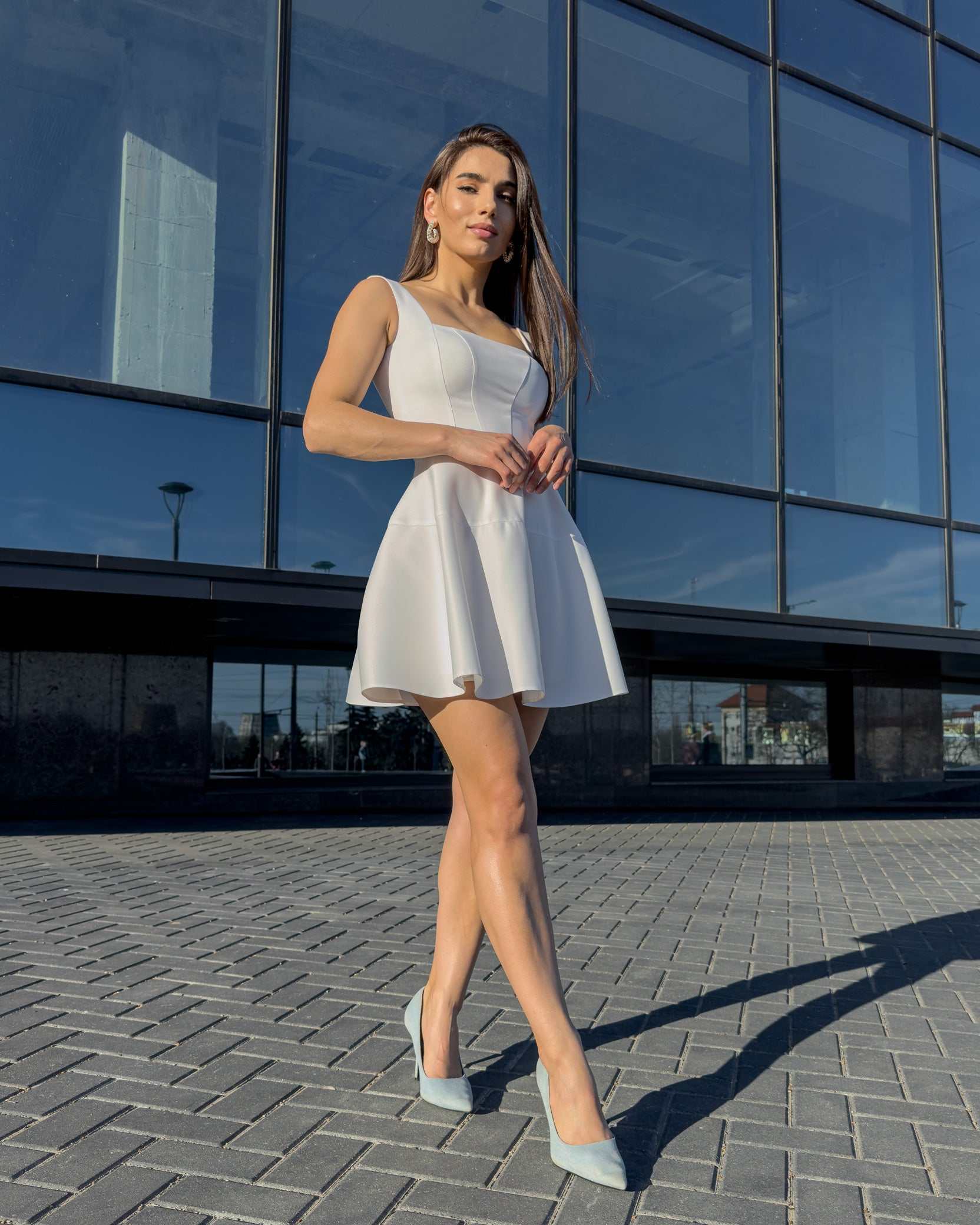 elegant short white dress Jane Summers Jacqueline Strapless Little White Rehearsal and Casual Wedding Dress 8 / White , female , adult