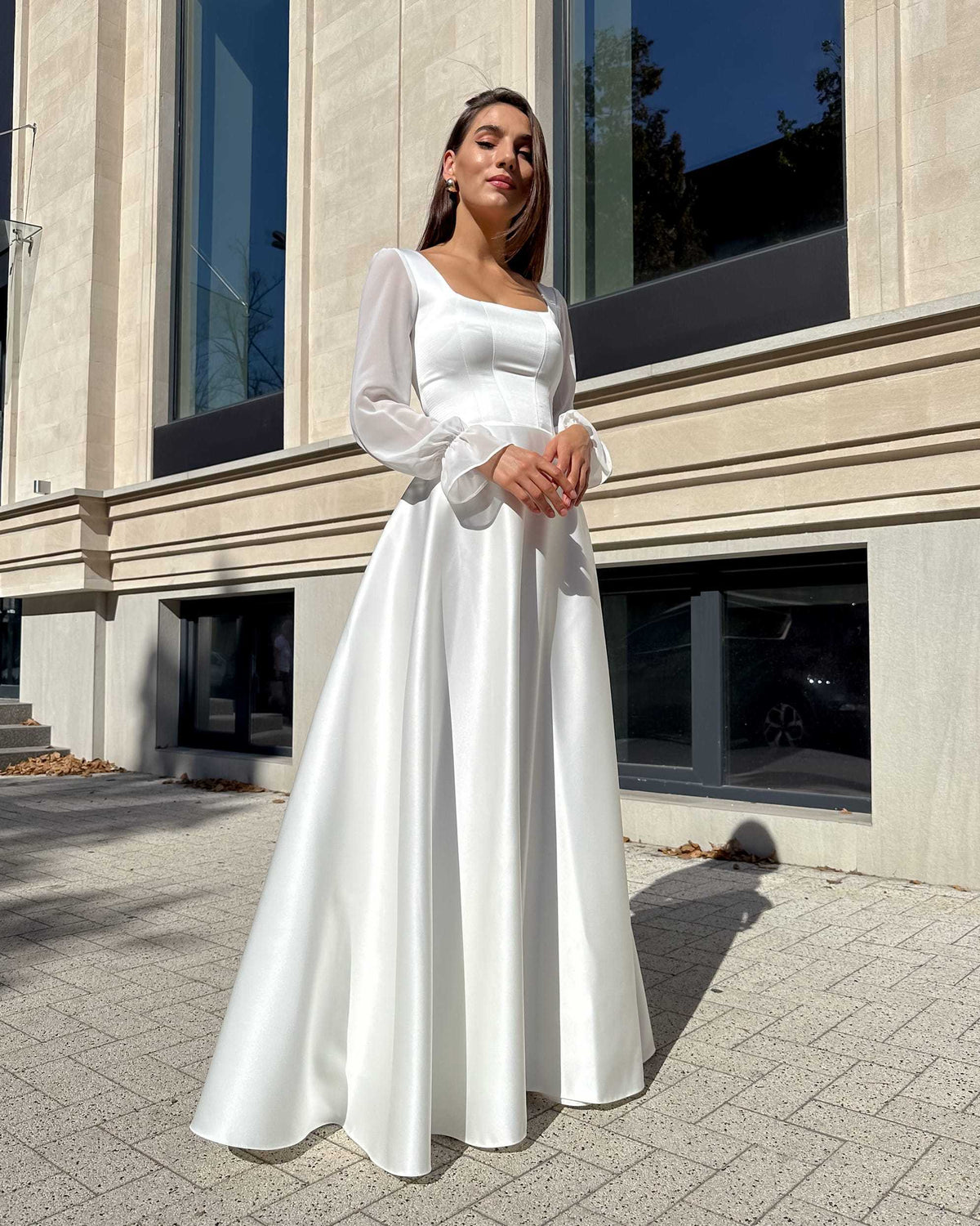 MAJORELLE, rochie de mireasă A-line cu talia evidențiată