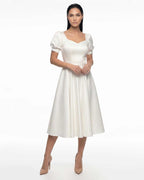 Elegant white civil ceremony dress